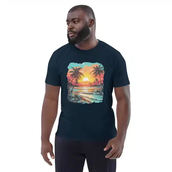 Miami Beach Dreams Organic Vintage Retro T-Shirt